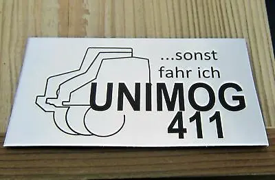 Buy Unimog Otherwise Driving I Unimog 411 Fun Stickers 2x Unimog Silver A97 • 8.86$