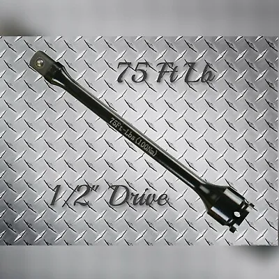 Buy 75 Ft Lb 1/2  Drive Torque Stick Extension Bar,  IMPACT Lug Nut Tool FtLb BLACK • 14$