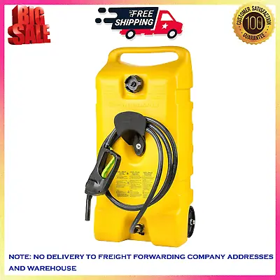 Buy Scepter Flo N' Go Duramax 14 Gal Diesel Fuel Tank Container Caddy & Pump, Yellow • 149.70$