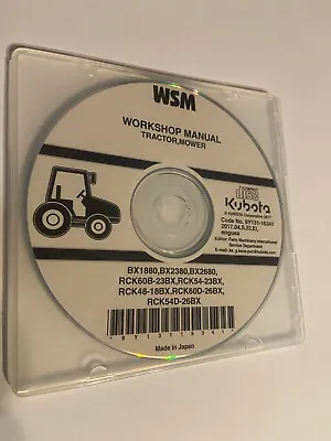 Buy Kubota BX1880, BX2380, Bx2680 Tractor Mower Workshop Manual CD New 9Y13116341 • 37.99$
