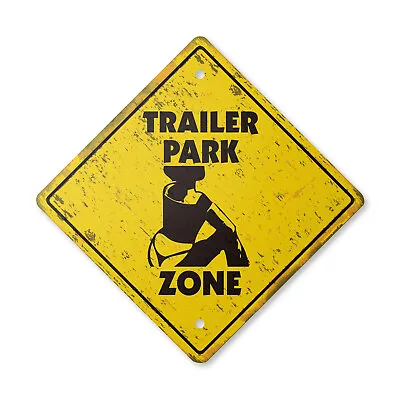 Buy Trailer Park Vintage Crossing Sign Xing Plastic Rustic Joke Mobile Home Shuffleb • 30.99$