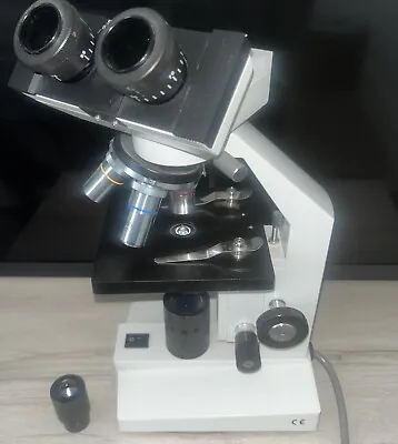 Buy AmScope B100C 40X-2500X 20W Binocular Halogen Microscope Used See Description • 100$