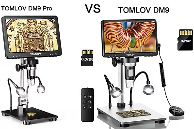 Buy 7  TOMLOV Digital Microscope 1200X 1080P Magnifier Soldering Camera Recorder 32G • 85$
