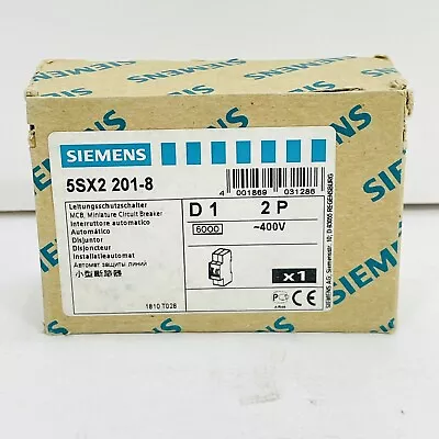 Buy Siemens 5SX2 201-8 5SX22 1A 2-Pole Circuit Breaker 480V ~NEW~ • 118.99$