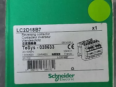 Buy Schneider Electric LC2D18B7 7.5kW/400V~ 10HP/460V~ TeSys Reversing Contactor • 125$