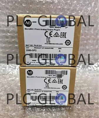Buy New Factory Sealed 2080-OF2 Allen Bradley 2080-OF2 2 Point Analog Output Plug-In • 69.74$