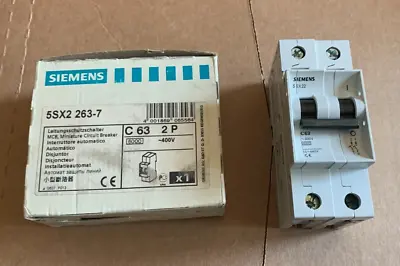 Buy NIB Siemens 5SX2 2637 Circuit Breaker 63 Amp 2 Pole %sx22637 • 58.50$