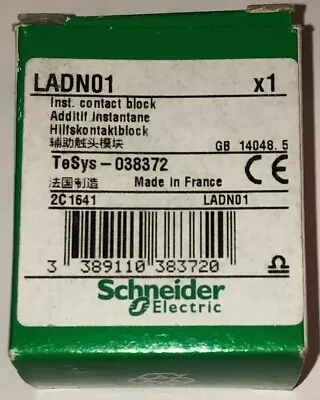 Buy SCHNEIDER ELECTRIC TELEMECANIQUE LADN01 NC Auxiliary Contact Block TESYS 038872 • 8.50$