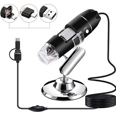 Buy AOLOX USB Microscope, 1000x Handheld Digital Microscope Camera With 8 LED Light  • 15$