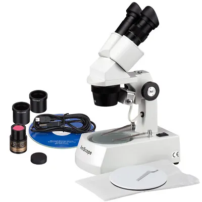 Buy AmScope 20-40X Binocular Stereo Microscope W USB Camera Video & Stills Multi-Use • 192.99$