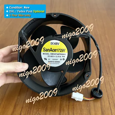 Buy Brand New SanAce172W Sanyo 9WG5748P5G001 48V 2.91A 4-wire Inverter Cooling Fan • 115.99$