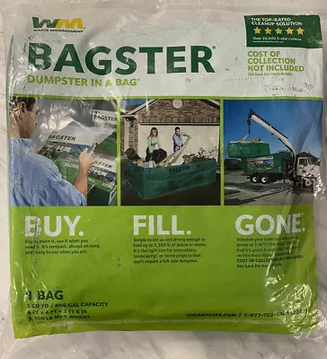 Buy Waste Management Bagster 3CUYD Dumpster In A Bag • 39.99$