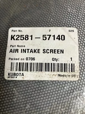 Buy Kubota Air Screen K2581-57140 For BX2350, Bx2360, BX24, Bx25 And BX2660 • 85.95$