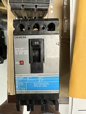 Buy Siemens Sentron ED43B040 Molded Case Circuit Breaker ~ 40 Amp, 480V Ac, 3 Pole • 90$