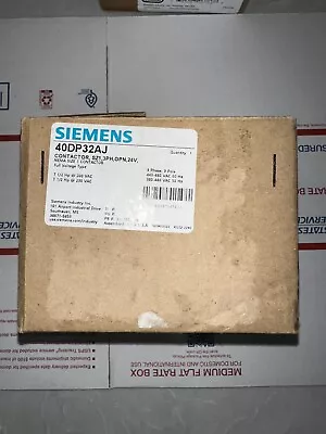 Buy 40dp32aj / 40dp32a Siemens Nema Size 1 Contactor Sz1 3ph Opn 24v • 399.99$