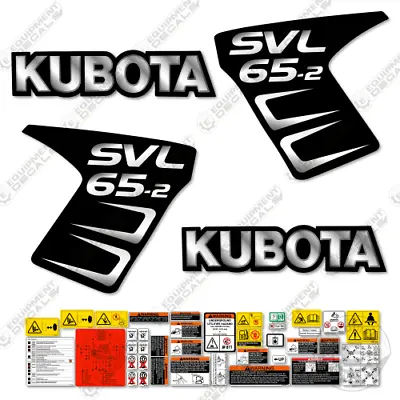 Buy Fits Kubota SVL 65-2 Decal Kit Skid Steer (Custom Silver/Black) • 159.95$