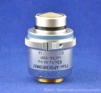 Buy Zeiss Plan-Apochromat 63x / 1.4, ∞/0.17 Oil Iris Microscope Objective • 3,500$
