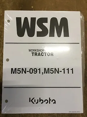 Buy New Kubota Service Workshop Manual M5N-091 M5N-111 9Y111-15650 2016 • 44.99$