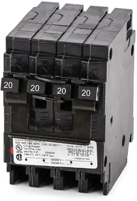 Buy Q22020CT Siemens Quad Circuit Breaker 1(2P20)  2(1P20) NEW INVENTORY • 43.75$