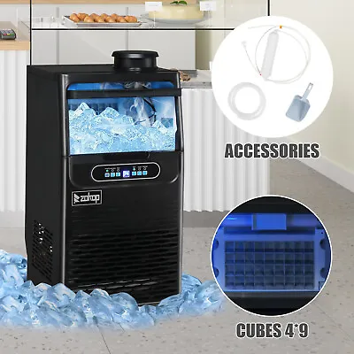 Buy Commercial Ice Maker Machine, Creates 90lbs In 24H, 11lbs Ice Storage Capacity • 200.99$