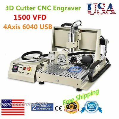 Buy 4-Axis Router Metal Engraver Engraving Machine 3D USB Milling Cutter CNC 6040Z • 1,139.05$