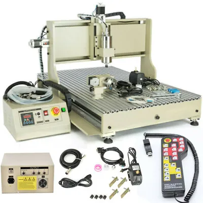 Buy Desktop Cnc 6090 Metal Router 4 Axis 1500w Carving Drilling Machine Usb + Remote • 1,850.71$