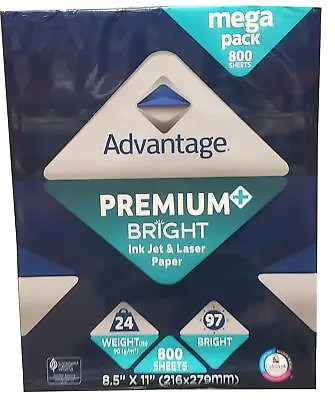 Buy Advantage Multi Purpose Premium Bright Ink Jet & Laser Paper 8.5'' X 11  (Netcou • 36.54$