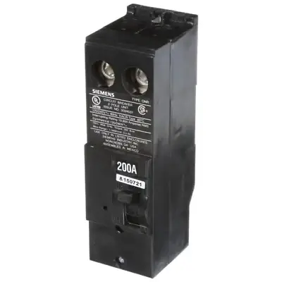 Buy 200 Amp Double-Pole 240V Circuit Breaker Plug-In Type Durable 4 Inch Frame Black • 140.87$