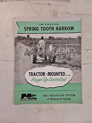 Buy Vintage 1952 Massey Ferguson Tractor SPRING TOOTH HARROW Sales Brochure  • 11.66$