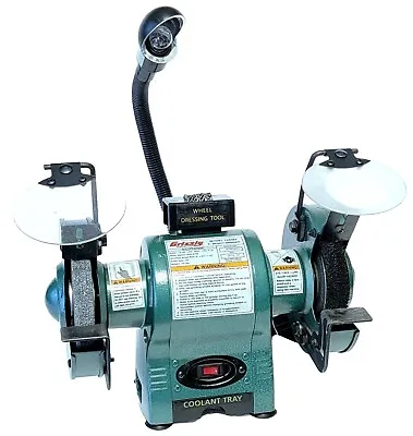 Buy GRIZZLY T24463, Bench Grinder, 6  With Work Light & Original Box, Tested  • 69.99$