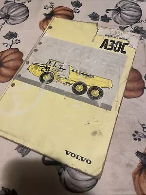 Buy Volvo A30C 6x6 Articulated Dump Truck Operator Maintenance Manual Book Service • 89$