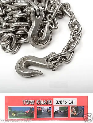 Buy 3/8  X 14ft Tow Chain Automotive Truck Towing Log Chain  • 70.95$