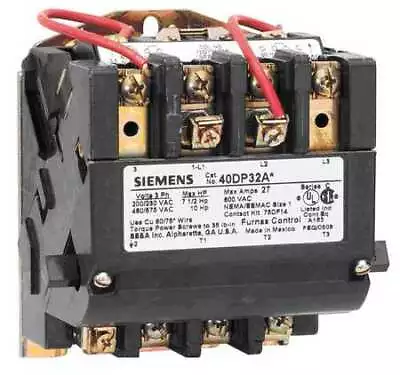 Buy Siemens 40Ep32af 120Vac Non-Reversing Magnetic Contactor 3P 40A Nema 1-3/4 • 566.99$