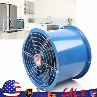 Buy 10  Axial Fan Cylinder Pipe Spray Booth Paint Fumes Exhaust Fan NEW • 66$