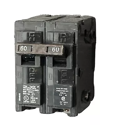 Buy Siemens Q260 60Amp 2 Pole 240V Circuit Breaker - Black • 11.99$