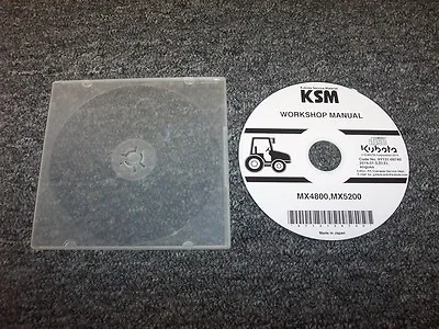 Buy Kubota MX4800 & MX5200 Tractor Workshop Shop Service Repair Manual DVD • 90.30$