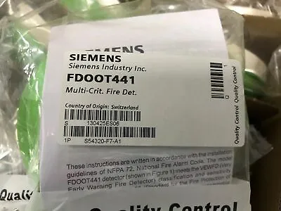 Buy New Siemens Fdoot441 Intelligent Multi-criteria Detector (275 Available) • 99.95$