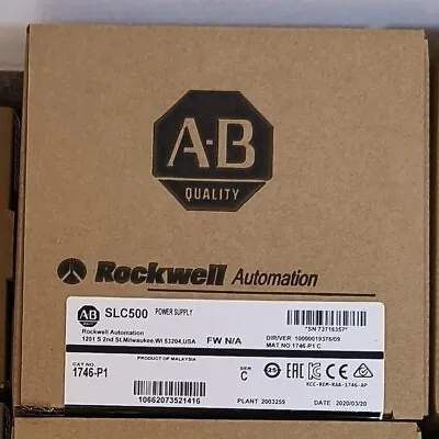 Buy New Sealed Allen Bradley 1746-P1 SER A SLC 500 Power Supply Rack Module 1746P1 • 133.24$