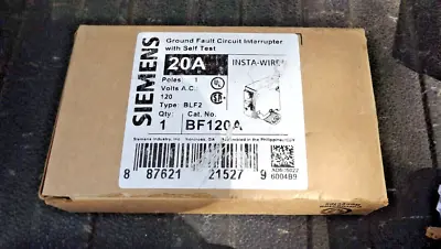 Buy New Circuit Breaker Siemens BF120A 20 Amp 1 Pole 120V  GFCI BOLT ON • 71.70$
