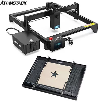 Buy ATOMSTACK A20 Pro 20W Laser Engraving Machine + F1 Honeycomb Working Table P3B0 • 396.69$