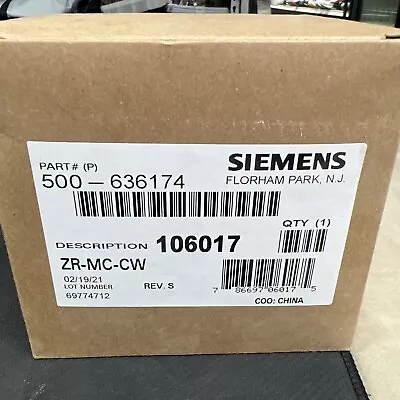 Buy New Siemens Zr-mc-cw Fire Alarm Strobe Ceiling Mnt White Fire Marked 500-636174 • 38.99$