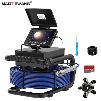 Buy 5''Monitor Pipe Inspection Camera+Self-Leveling 512HZ+DVR Drain Sewer Camera 20M • 382.84$