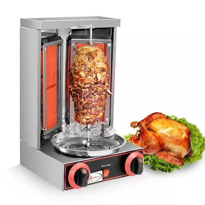 Buy Shawarma Doner Kebab Machine Cooking Grill LPG Gas Rotating Rotisserie Oven BBQ • 154$