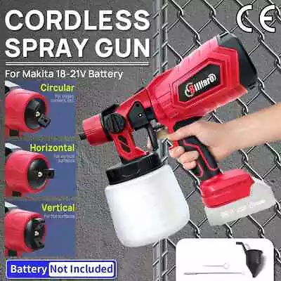 Buy 1000ML Electric Cordless Paint Sprayer Car Spray Gun Wall For Makita Not Battery • 29.13$
