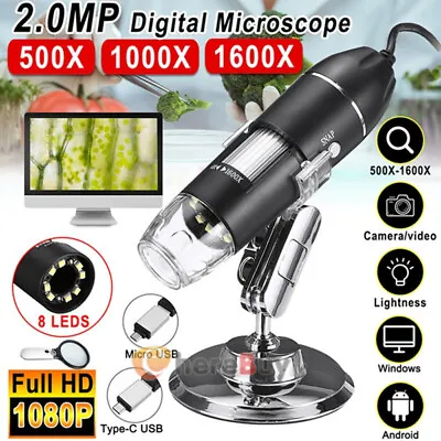 Buy Wireless Digital Microscope Handheld USB HD Inspection Camera 1600x Magnificatio • 21.29$