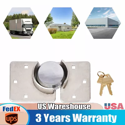 Buy 2x Steel Garage Lock Heavy Duty Van Shed Door Security Padlock Hasp Lock Set New • 26$