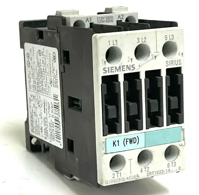 Buy Siemens 3rt1023-1a 25a,50/60 Hz, 3 Phase , 3 Pole Motor Starter Contactor • 120$