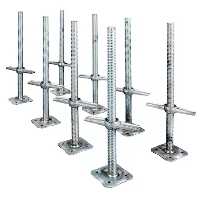 Buy Scaffolding Leveling Jack Steel Plate Base Adjustable Screw 1/4/8 Pack MetalTech • 230.46$