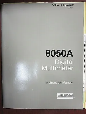 Buy Fluke 8050A Digital Multimeter Instruction Manual (530907) • 20$
