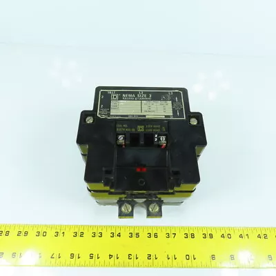 Buy Square D Nema Size 3 Motor Starter Contactor 600V AC Max 25-50HP 3PH 120V Coil • 75.99$